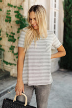 Load image into Gallery viewer, Cozy In Stripes Top in Gray
