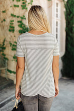 Load image into Gallery viewer, Cozy In Stripes Top in Gray
