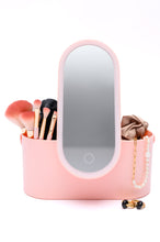 Load image into Gallery viewer, Portable Beauty Storage With LED Mirror
