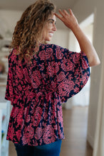 Load image into Gallery viewer, Dearest Dreamer Peplum Top in Pink Paisley
