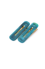 Load image into Gallery viewer, Double Trouble 2 Pack Hair Clip in Sea Blue
