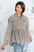 Load image into Gallery viewer, Earl Grey Button Up Long Sleeve Top
