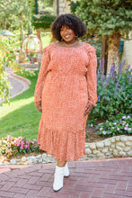 Load image into Gallery viewer, First Kiss Long Sleeve Maxi Dress In Rust
