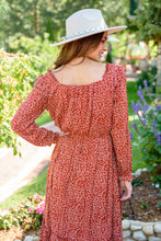 Load image into Gallery viewer, First Kiss Long Sleeve Maxi Dress In Rust
