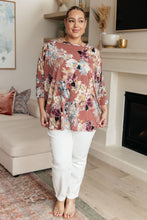 Load image into Gallery viewer, Float On Floral Top in Marsala
