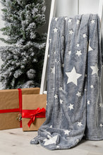 Load image into Gallery viewer, Glow in the Dark Blanket in Gray Star
