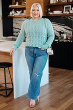 Load image into Gallery viewer, Hole In One Sheer Pointelle Knit Sweater
