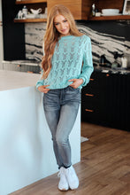 Load image into Gallery viewer, Hole In One Sheer Pointelle Knit Sweater
