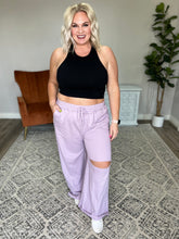 Load image into Gallery viewer, Weekend Hero Wide Leg Sweats in Dusty Lavender
