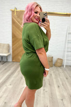 Load image into Gallery viewer, Short Sleeve V-Neck Romper in Army Green
