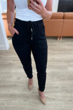 Load image into Gallery viewer, Carmen Double Cuff Joggers in Black
