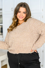 Load image into Gallery viewer, Irish Coffee Knitted Crop V Neck Sweater
