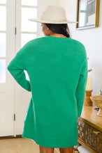 Load image into Gallery viewer, Joyful Season Sweater Tunic In Green
