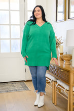 Load image into Gallery viewer, Joyful Season Sweater Tunic In Green
