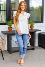 Load image into Gallery viewer, Keep Me Posted Ruffle Detail Blouse
