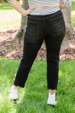 Load image into Gallery viewer, Kelbie Destroyed Hem Crop Jeans
