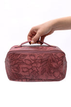 Load image into Gallery viewer, Life In Luxury Large Capacity Cosmetic Bag in Merlot
