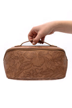 Load image into Gallery viewer, Life In Luxury Large Capacity Cosmetic Bag in Tan
