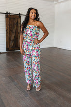 Load image into Gallery viewer, Life of the Party Floral Jumpsuit in Green
