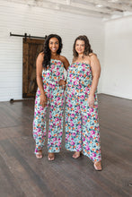 Load image into Gallery viewer, Life of the Party Floral Jumpsuit in Green
