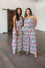 Load image into Gallery viewer, Life of the Party Floral Jumpsuit in Green
