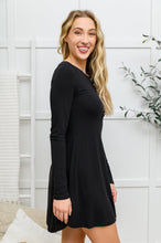 Load image into Gallery viewer, Long Sleeve Button Down Dress In Black
