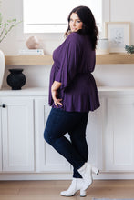 Load image into Gallery viewer, Love On The Line V-Neck Peplum Blouse
