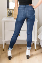 Load image into Gallery viewer, Maeve Mid-Rise Dark Wash Cuffed Skinny
