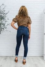 Load image into Gallery viewer, Maeve Mid-Rise Dark Wash Cuffed Skinny
