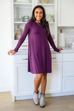 Load image into Gallery viewer, Most Reliable Long Sleeve Knit Dress In Plum
