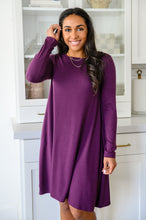 Load image into Gallery viewer, Most Reliable Long Sleeve Knit Dress In Plum
