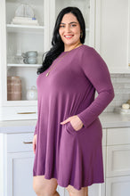 Load image into Gallery viewer, Most Reliable Long Sleeve Knit Dress In Plum
