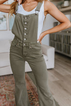 Load image into Gallery viewer, Olivia Control Top Release Hem Overalls in Olive
