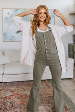 Load image into Gallery viewer, Olivia Control Top Release Hem Overalls in Olive
