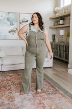 Load image into Gallery viewer, Olivia Control Top Release Hem Overalls in Olive
