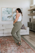 Load image into Gallery viewer, Olivia Control Top Release Hem Overalls in Olive
