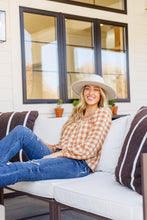 Load image into Gallery viewer, One Fine Afternoon Gingham Plaid Top In Caramel
