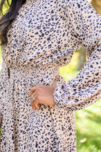 Load image into Gallery viewer, Ophelia Animal Print Shirred Waist Dress
