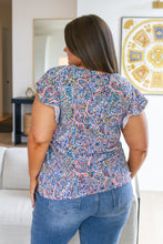 Load image into Gallery viewer, Patient in Paisley Flutter Sleeve Top
