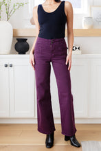 Load image into Gallery viewer, Petunia High Rise Wide Leg Jeans in Plum
