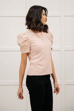 Load image into Gallery viewer, Rock On Puff Sleeve Top in Blush
