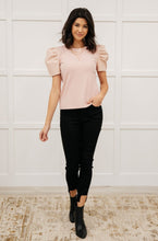 Load image into Gallery viewer, Rock On Puff Sleeve Top in Blush
