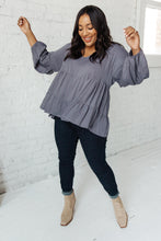 Load image into Gallery viewer, Sassy Swing Top in Charcoal
