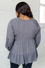 Load image into Gallery viewer, Sassy Swing Top in Charcoal
