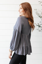 Load image into Gallery viewer, Sassy Swing Top in Charcoal
