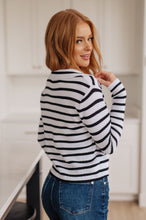 Load image into Gallery viewer, Self Improvement V-Neck Striped Sweater
