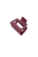 Load image into Gallery viewer, Small Square Claw Clip in Matte Berry
