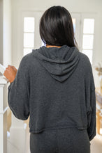 Load image into Gallery viewer, Stay Right Here Soft Knit Hoodie In Charcoal
