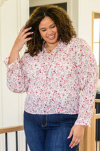 Load image into Gallery viewer, Stella Notched Neck Floral Long Sleeve Blouse
