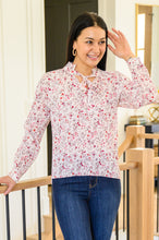 Load image into Gallery viewer, Stella Notched Neck Floral Long Sleeve Blouse
